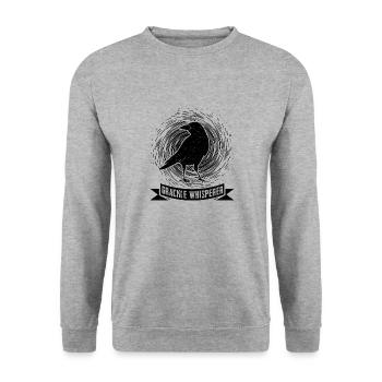 Blackbird Grackle Whisperer Design pour les ornithologues amateurs - Sweat-shirt Unisexe - gris chiné - Devant - Alina (178cm) & Michal (187cm)