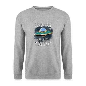 UFO SAVOR OF THE EARTH - Unisex Sweatshirt - salt & pepper - Front - Alina (178cm) & Michal (187cm)