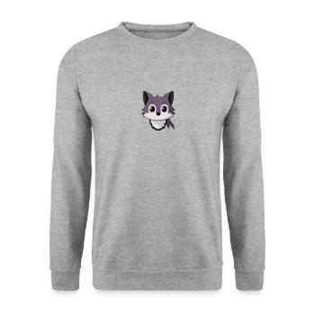 Mignon kawaii wolfhound design pour les amoureux des animaux - Sweat-shirt Unisexe - gris chiné - Devant - Alina (178cm) & Michal (187cm)