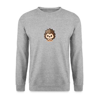Le porc-épic hérisson Kawaii a l’air mignon - Sweat-shirt Unisexe - gris chiné - Devant - Alina (178cm) & Michal (187cm)
