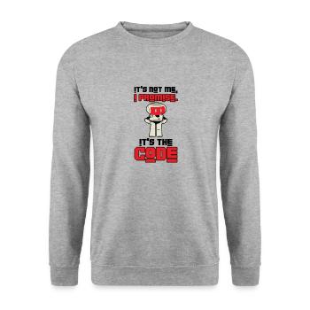 Roboter Künstliche Intelligenz Maschine - Unisex Pullover - Weißgrau meliert - Vorne - Alina (178cm) & Michal (187cm)