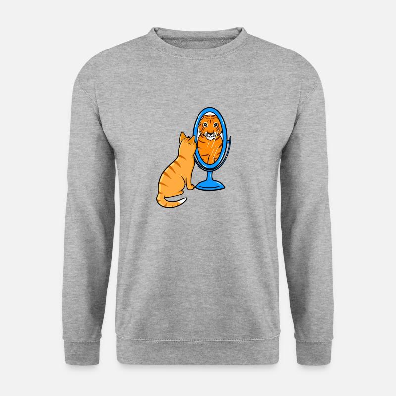 Cute tabby cat - tiger - Unisex Sweatshirt - salt & pepper