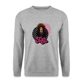 Funky Man - Unisex Pullover - Weißgrau meliert - Vorne - Alina (178cm) & Michal (187cm)