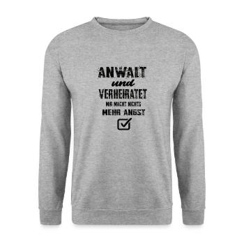 Anwalt - Unisex Pullover - Weißgrau meliert - Vorne - Alina (178cm) & Michal (187cm)