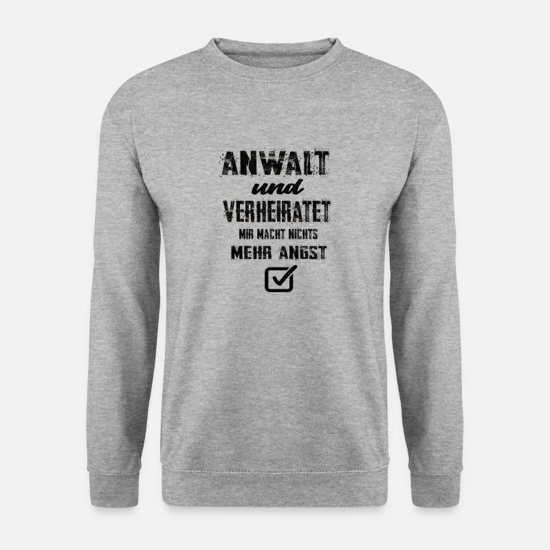 Anwalt - Unisex Pullover - Weißgrau meliert