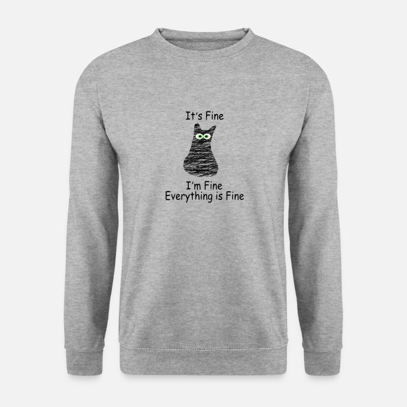 Chat drôle de cadeau - Sweat-shirt Unisexe - gris chiné