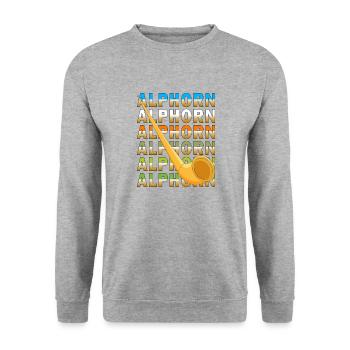 ALPHORN - Unisex Pullover - Weißgrau meliert - Vorne - Alina (178cm) & Michal (187cm)