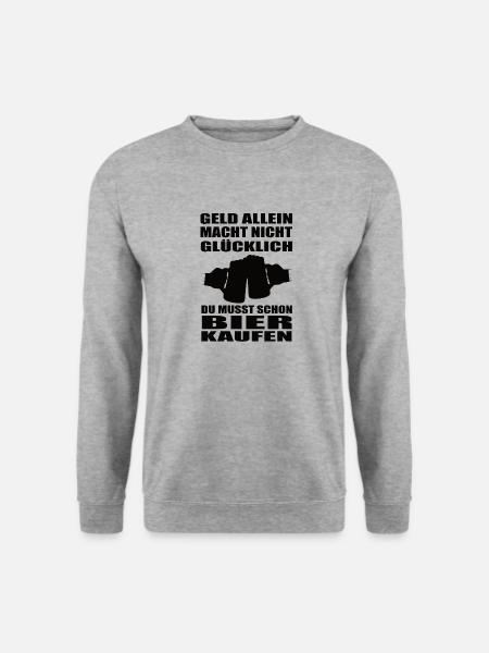 Bier - Unisex Pullover - Weißgrau meliert