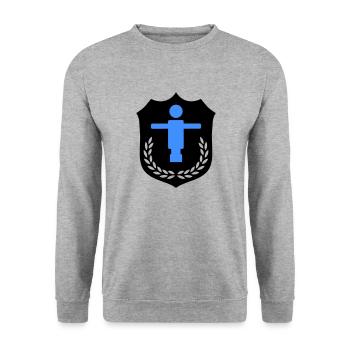 Kicker crest - Unisex Sweatshirt - salt & pepper - Front - Alina (178cm) & Michal (187cm)