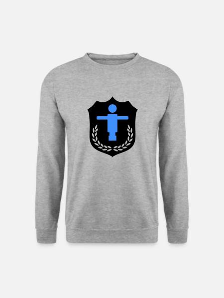 kicker wappen - Unisex Pullover - Weißgrau meliert