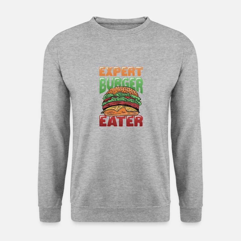 Expert Burger Eater Cheeseburger - Sweat-shirt Unisexe - gris chiné