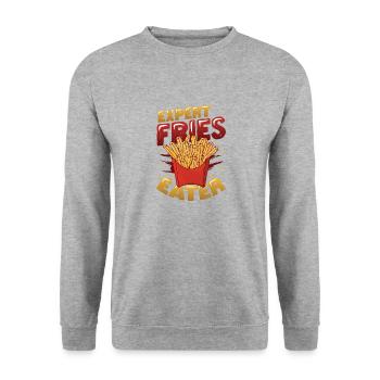 Expert for French fries - Unisex Sweatshirt - salt & pepper - Front - Alina (178cm) & Michal (187cm)
