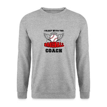 Femme entraîneur de baseball Mère qui travaille - Sweat-shirt Unisexe - gris chiné - Devant - Alina (178cm) & Michal (187cm)