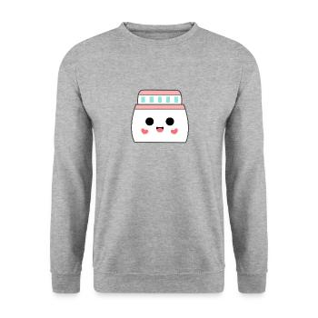 Kreuzfahrtschiff Kawaii süß Kreuzfahrt Urlaub - Unisex Pullover - Weißgrau meliert - Vorne - Alina (178cm) & Michal (187cm)