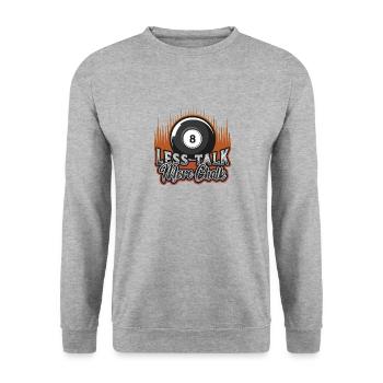 Moins parler, plus de craie - Sweat-shirt Unisexe - gris chiné - Devant - Alina (178cm) & Michal (187cm)