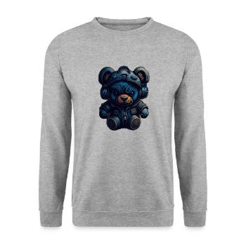 GAMING DESING I GAMER I ZOCKER - Unisex Pullover - Weißgrau meliert - Vorne - Alina (178cm) & Michal (187cm)