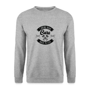 Automechaniker Auto-Motor-Reparatur - Unisex Pullover - Weißgrau meliert - Vorne - Alina (178cm) & Michal (187cm)