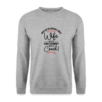 Baseball-Trainerin Ehefrau Berufstätige Mutter - Unisex Pullover - Weißgrau meliert - Vorne - Alina (178cm) & Michal (187cm)