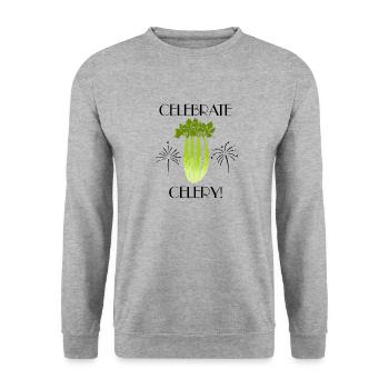 Celebrate Celery Food Healthy Vegetables - Unisex Sweatshirt - salt & pepper - Front - Alina (178cm) & Michal (187cm)