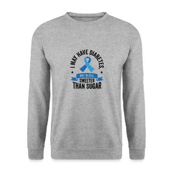 Diabetische Bauchspeicheldrüse - Unisex Pullover - Weißgrau meliert - Vorne - Alina (178cm) & Michal (187cm)