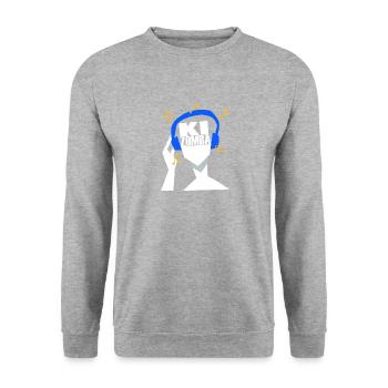 Mes écouteurs ne jouent qu’à Kizomba - Sweat-shirt Unisexe - gris chiné - Devant - Alina (178cm) & Michal (187cm)
