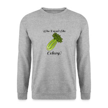 Qui aime les légumes au céleri et les aliments - Sweat-shirt Unisexe - gris chiné - Devant - Alina (178cm) & Michal (187cm)