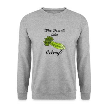 Sellerie, Essen, Gemüse, köstlicher Lauch - Unisex Pullover - Weißgrau meliert - Vorne - Alina (178cm) & Michal (187cm)