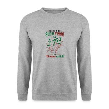 Zu Viele Aktien Gibt Es Nicht, Bullen-Bären-Aktien - Unisex Pullover - Weißgrau meliert - Vorne - Alina (178cm) & Michal (187cm)