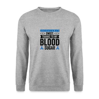 Diabetische Bauchspeicheldrüse - Unisex Pullover - Weißgrau meliert - Vorne - Alina (178cm) & Michal (187cm)