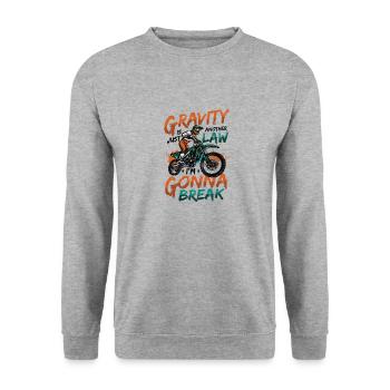 Schwerkraft, Ein Weiteres Gesetz - Unisex Pullover - Weißgrau meliert - Vorne - Alina (178cm) & Michal (187cm)