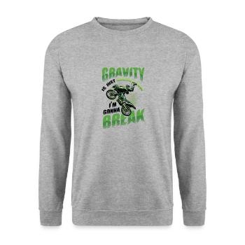Schwerkraft, Ein Weiteres Gesetz - Unisex Pullover - Weißgrau meliert - Vorne - Alina (178cm) & Michal (187cm)