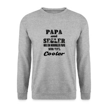 Papa und Segler Segeln Regatta Segeln Segelboot - Unisex Pullover - Weißgrau meliert - Vorne - Alina (178cm) & Michal (187cm)