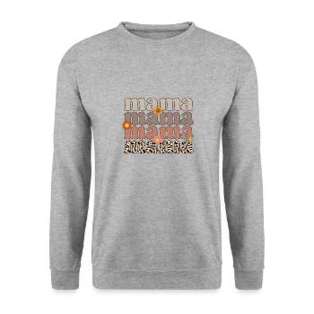 Mom, mom, mom, mom - Unisex Sweatshirt - salt & pepper - Front - Alina (178cm) & Michal (187cm)