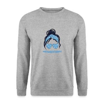 Santé mentale Le violeur 4 - Sweat-shirt Unisexe - gris chiné - Devant - Alina (178cm) & Michal (187cm)
