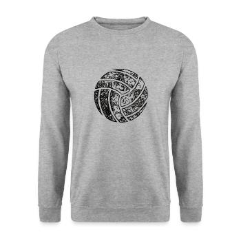 Volleyball Cadeau Volleyball Joueur Volleyball de plage - Sweat-shirt Unisexe - gris chiné - Devant - Alina (178cm) & Michal (187cm)