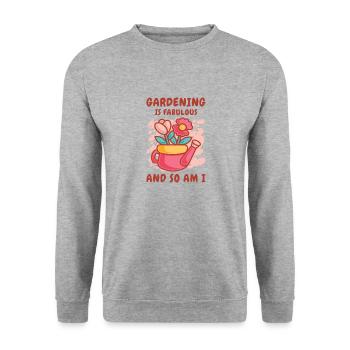 Fabulous Gardening Florist Botanik Pflanzung - Unisex Pullover - Weißgrau meliert - Vorne - Alina (178cm) & Michal (187cm)