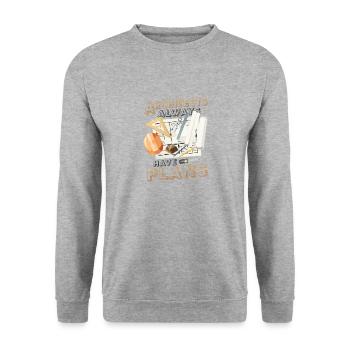 Architects always have plans, architecture - Unisex Sweatshirt - salt & pepper - Front - Alina (178cm) & Michal (187cm)