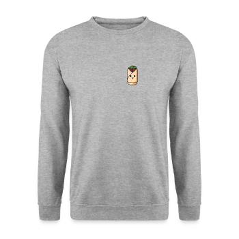 Döner Kebap Wrap Jufka Falaffel Design Kawaii - Sweat-shirt Unisexe - gris chiné - Devant - Alina (178cm) & Michal (187cm)