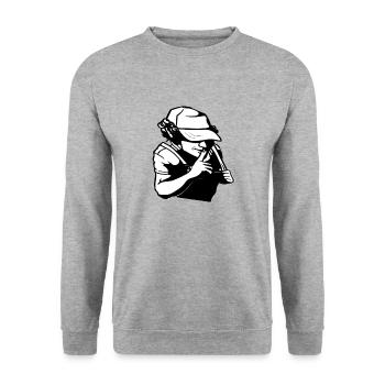 man, humane design - Unisex Sweatshirt - salt & pepper - Front - Alina (178cm) & Michal (187cm)