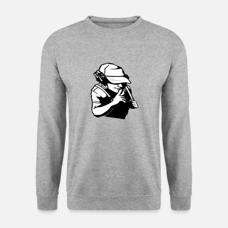Mensch, humanes Design - Unisex Pullover - Weißgrau meliert