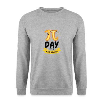Pi Day Math Holiday Pi Symbol Number - Sweat-shirt Unisexe - gris chiné - Devant - Alina (178cm) & Michal (187cm)