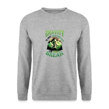 Mountain Bike Dirt Jumping - Unisex Sweatshirt - salt & pepper - Front - Alina (178cm) & Michal (187cm)