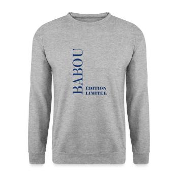 Edition limitée babou - Sweat-shirt Unisexe - gris chiné - Devant - Alina (178cm) & Michal (187cm)