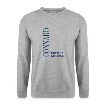 Edition limitée connard - Sweat-shirt Unisexe - gris chiné - Devant - Alina (178cm) & Michal (187cm)