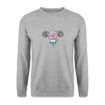 Football Américain - Cheerleading -Cheerleading Cat - Sweat-shirt Unisexe - gris chiné - Devant - Alina (178cm) & Michal (187cm)