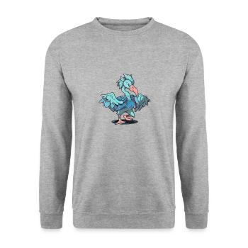 Danseur de bec-de-chaussure - Sweat-shirt Unisexe - gris chiné - Devant - Alina (178cm) & Michal (187cm)