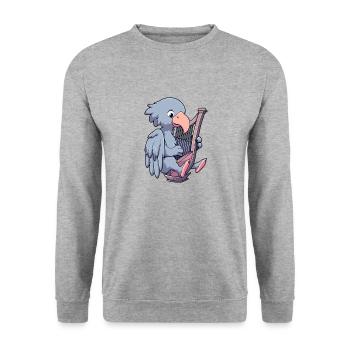 Schuhschnabel joue de la harpe - Sweat-shirt Unisexe - gris chiné - Devant - Alina (178cm) & Michal (187cm)