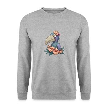 Abu-markub - Sweat-shirt Unisexe - gris chiné - Devant - Alina (178cm) & Michal (187cm)