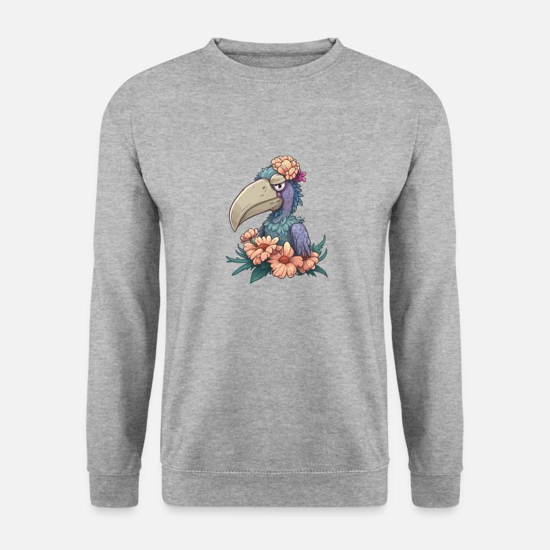 Schuhschnabel - Unisex Pullover - Weißgrau meliert