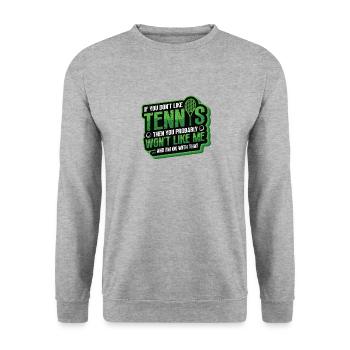Entraîneurs de tennis, joueurs de tennis, entraînement au tennis - Sweat-shirt Unisexe - gris chiné - Devant - Alina (178cm) & Michal (187cm)